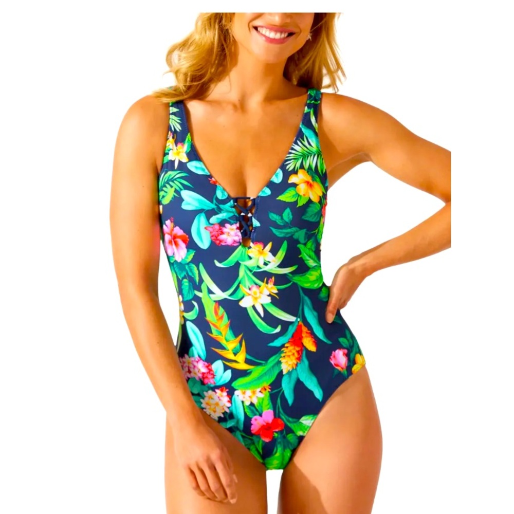 Tommy Bahama Tropi-Calling Reversible Floral One-Piece